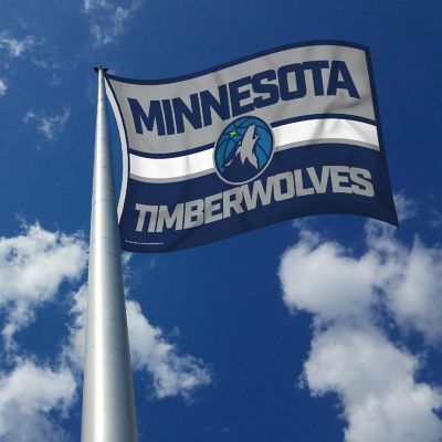 Rico Industries NBA Basketball Minnesota Timberwolves Bold 3' x 5' Banner Flag Single Sided - Indoor or Outdoor - Home D&#233;cor Image 2