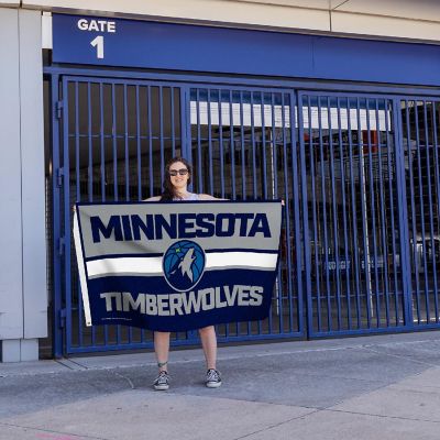 Rico Industries NBA Basketball Minnesota Timberwolves Bold 3' x 5' Banner Flag Single Sided - Indoor or Outdoor - Home D&#233;cor Image 3