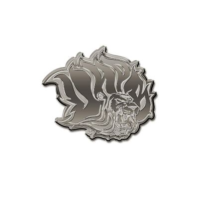 Rico Industries NCAA  Arkansas-Pine Bluff Golden Lions Standard Antique Nickel Auto Emblem for Car/Truck/SUV Image 1