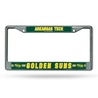 Rico Industries NCAA  Arkansas Tech Wonder Boys  12" x 6" Chrome Frame With Decal Inserts - Car/Truck/SUV Automobile Accessory Image 1