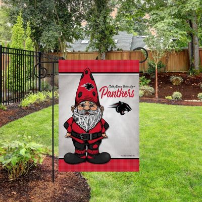 Rico Industries NCAA Clark Atlanta University Panthers - CAU Gnome Spring 13" x 18" Double Sided Garden Flag Image 1