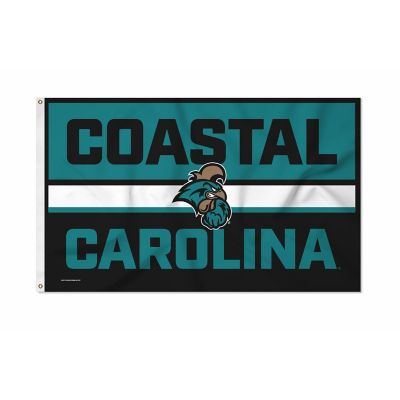 Rico Industries NCAA  Coastal Carolina Chanticleers Bold 3' x 5' Banner Flag Single Sided - Indoor or Outdoor - Home D&#233;cor Image 1