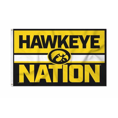 Rico Industries NCAA  Iowa Hawkeyes Bold 3' x 5' Banner Flag Single Sided - Indoor or Outdoor - Home D&#233;cor Image 1