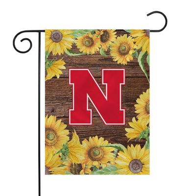 Rico Industries NCAA Nebraska Cornhuskers Sunflower Spring 13" x 18" Double Sided Garden Flag Image 1