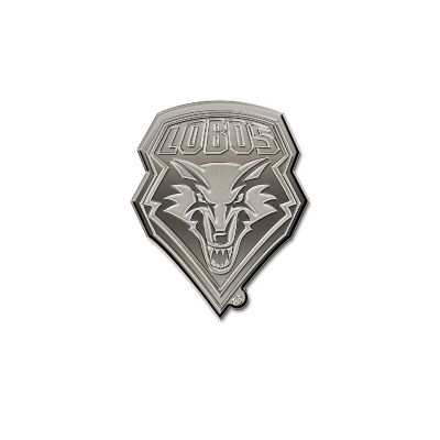 Rico Industries NCAA  New Mexico Lobos Standard Antique Nickel Auto Emblem for Car/Truck/SUV Image 1