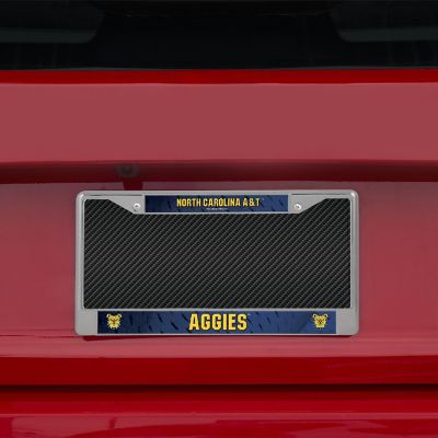 Rico Industries NCAA  North Carolina A&T Aggies  12" x 6" Chrome Frame With Decal Inserts - Car/Truck/SUV Automobile Accessory Image 1