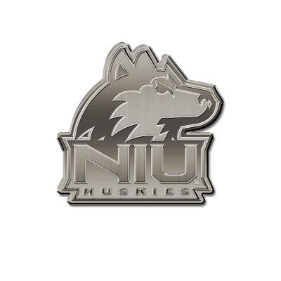 Rico Industries NCAA  Northern Illinois Huskies NIU Standard Antique Nickel Auto Emblem for Car/Truck/SUV Image 1