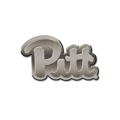 Rico Industries NCAA  Pitt Panthers Standard Antique Nickel Auto Emblem for Car/Truck/SUV Image 1