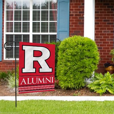 Rico Industries NCAA  Rutgers Scarlet Knights Alumni 13" x 18" Double Sided Garden Flag Image 1
