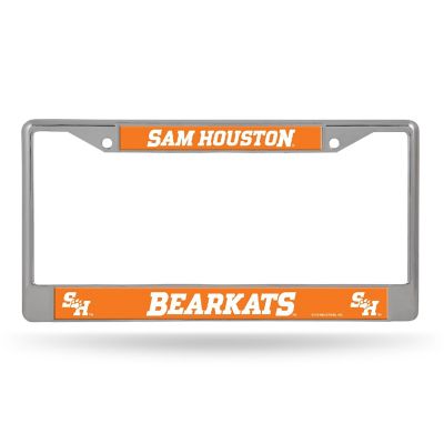Rico Industries NCAA  Sam Houston State Bearkats  12" x 6" Chrome Frame With Decal Inserts - Car/Truck/SUV Automobile Accessory Image 1