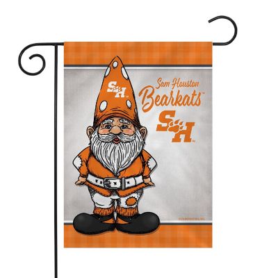 Rico Industries NCAA  Sam Houston State Bearkats Gnome Spring 13" x 18" Double Sided Garden Flag Image 1