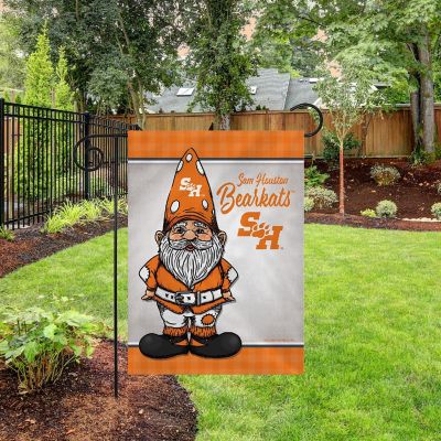 Rico Industries NCAA  Sam Houston State Bearkats Gnome Spring 13" x 18" Double Sided Garden Flag Image 1