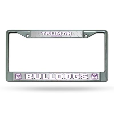Rico Industries NCAA  Truman State Bulldogs  12" x 6" Chrome Frame With Decal Inserts - Car/Truck/SUV Automobile Accessory Image 1