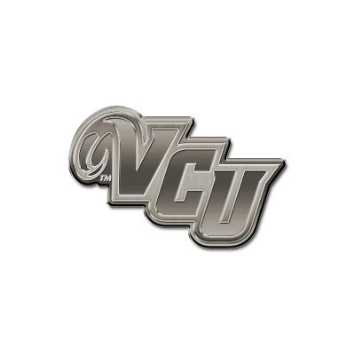 Rico Industries NCAA  Virginia Commonwealth Rams VCU Antique Nickel Auto Emblem for Car/Truck/SUV Image 1