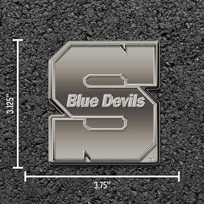 Rico Industries NCAA Wisconsin-Stout Blue Devils Antique Nickel Auto Emblem for Car/Truck/SUV Image 3