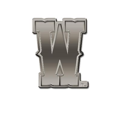 Rico Industries NCAA  Wyoming Cowboys W Antique Nickel Auto Emblem for Car/Truck/SUV Image 1