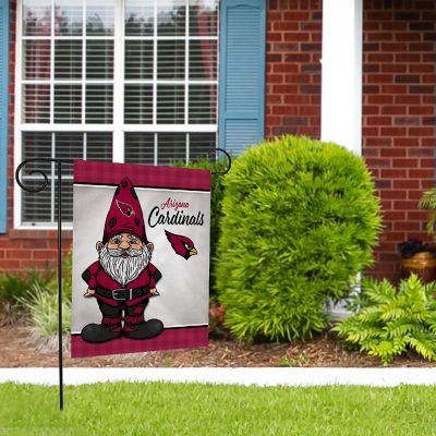 Rico Industries NFL Football Arizona Cardinals Gnome Spring 13" x 18" Double Sided Garden Flag Image 1