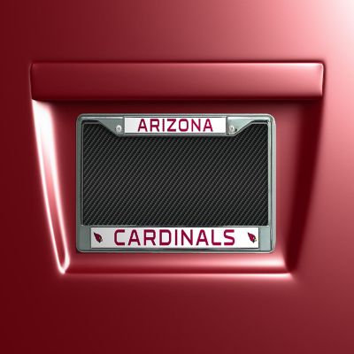 Rico Industries NFL Football Arizona Cardinals Premium 12" x 6" Chrome Frame With Plastic Inserts - Car/Truck/SUV Automobile Accessory Image 1