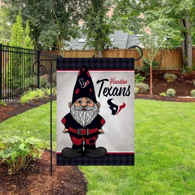 Rico Industries NFL Football Houston Texans Gnome Spring 13" x 18" Double Sided Garden Flag Image 2