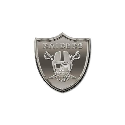 Rico Industries NFL Football Las Vegas Raiders Standard Shield Antique Nickel Auto Emblem for Car/Truck/SUV Image 1