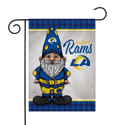Rico Industries NFL Football Los Angeles Rams Gnome Spring 13" x 18" Double Sided Garden Flag Image 1