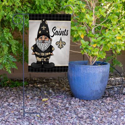 Rico Industries NFL Football New Orleans Saints Gnome Spring 13" x 18" Double Sided Garden Flag Image 3