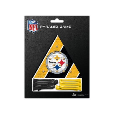 Rico Industries NFL Football Pittsburgh Steelers  4.5" x 4" Wooden Travel Sized Pyramid Game - Toy Peg Games - Triangle - Family Fun Image 2