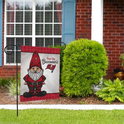 Rico Industries NFL Football Tampa Bay Buccaneers Gnome Spring 13" x 18" Double Sided Garden Flag Image 1