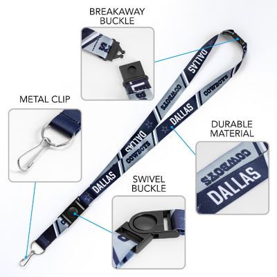 Rico Industries NFL New England Patriots Unisex-Adult Safety Breakaway Lanyard Image 2