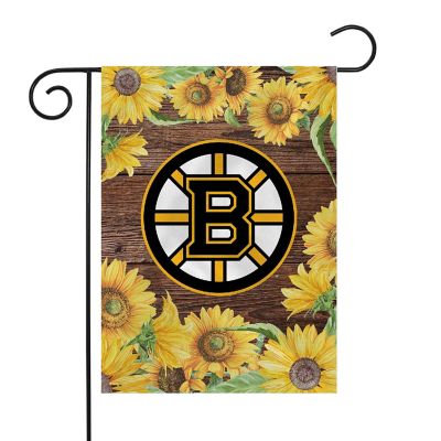 Rico Industries NHL Hockey Boston Bruins Sunflower Spring 13" x 18" Double Sided Garden Flag Image 1