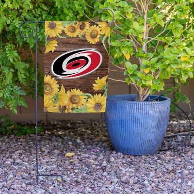 Rico Industries NHL Hockey Carolina Hurricanes Sunflower Spring 13" x 18" Double Sided Garden Flag Image 3
