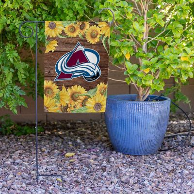 Rico Industries NHL Hockey Colorado Avalanche Sunflower Spring 13" x 18" Double Sided Garden Flag Image 3