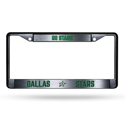 Rico Industries NHL Hockey Dallas Stars Black Game Day Black Chrome Frame with Printed Inserts 12" x 6" Car/Truck Auto Accessory Image 1
