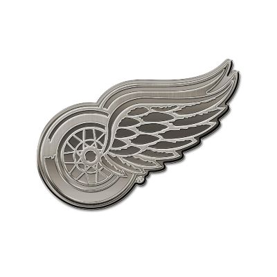 Rico Industries NHL Hockey Detroit Red Wings Standard Antique Nickel Auto Emblem for Car/Truck/SUV Image 1