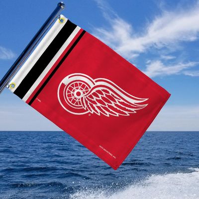 Rico Industries NHL Hockey Detroit Red Wings Stripes Utility Flag - Double Sided - Great for Boat/Golf Cart/Home ect. Image 3