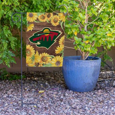 Rico Industries NHL Hockey Minnesota Wild Sunflower Spring 13" x 18" Double Sided Garden Flag Image 3