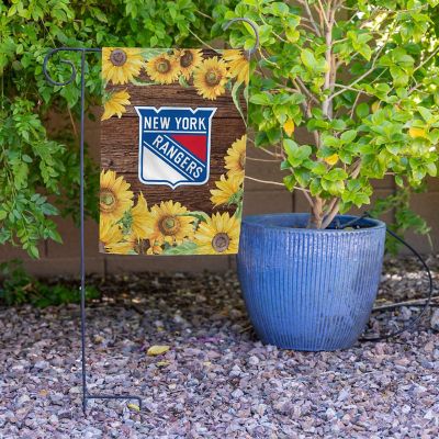 Rico Industries NHL Hockey New York Rangers Sunflower Spring 13" x 18" Double Sided Garden Flag Image 3