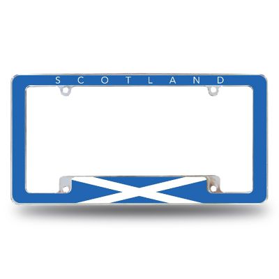 Rico Industries Scottish Flag All Over Automotive License Plate Frame for Car/Truck/SUV (12" x 6") Image 1