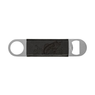 Rico Industries Wildlife   Black Faux Leather Laser Engraved Bar Blade - Great Beverage Accessory for Game Day Image 1