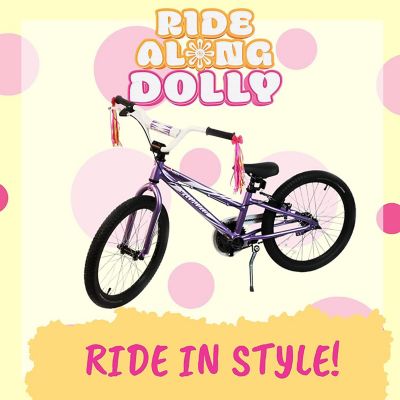 Ride Along Dolly Bike Handlebar Streamers (2 pk) - Girls Bicycle Scooter Bow Design Streamers - Easy Attachment to Cycle's Handlebars Fits Most Bikes - Cute Pin Image 1