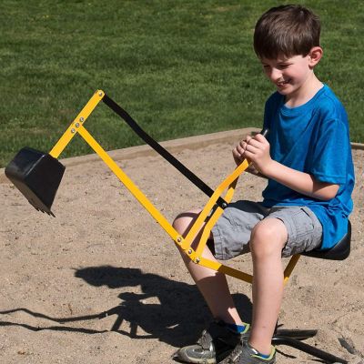 Ride on Crane Digger with Stabilizing Base - Kids Digging Outdoor Play Toy- Swing and Grab Function, Rotates 360- Use in Sandbox, Dirt, Snow, More Image 3
