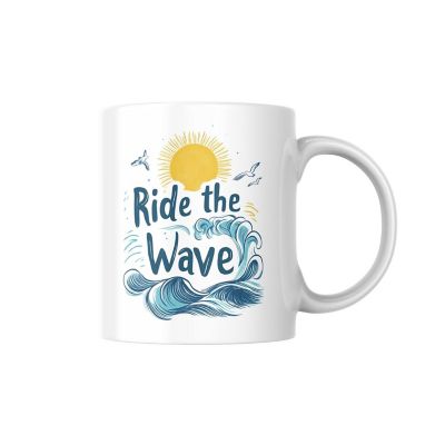 Ride the Wave Mug by Dancing Littles Jungle Image 1