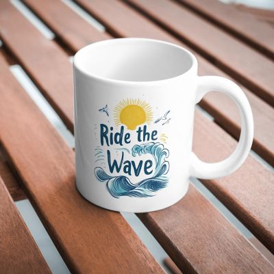Ride the Wave Mug by Dancing Littles Jungle Image 2