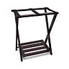 Right Height Luggage Rack with Shoe Rack, Espresso Finish Image 1