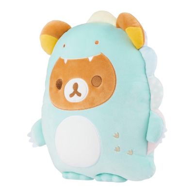 Rilakkuma San-X Original Plays with Dino Flat Mochi Series Plush - Pastel Green Image 2