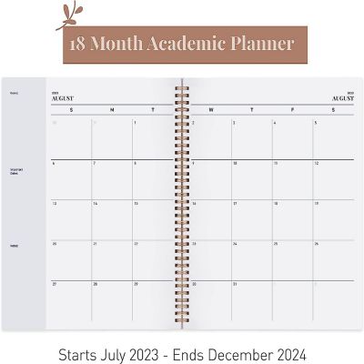Rileys 2023-2024 18-Month Academic Weekly Planner - Academic Weekly & Monthly Agenda Planner, Flexible Cover, Notes Pages (8.5 x 11 inches, Midnight Blue) Image 2