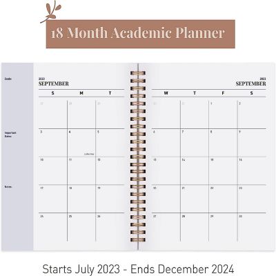 Rileys 2023-2024 18-Month Academic Weekly Planner - Academic Weekly & Monthly Agenda Planner, Flexible Cover, Notes Pages  (8 x 6 inches, Midnight Blue) Image 2