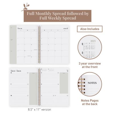 Rileys & Co. - (8.5 x 11-Inches) Annual Weekly & Monthly Agenda Planner, Jan - Dec 2024 Image 3