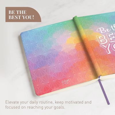 Rileys Co Dotted Journal Notebook 8x6 Inches, Be the Best You Motivational Journal Image 3