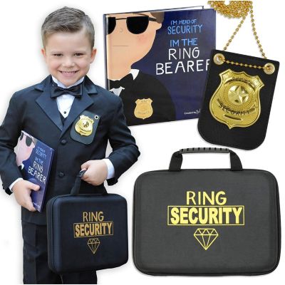 Ring Bearer Gift Set - Includes Book, Badge, and Wedding Ring Security Briefcase Image 1